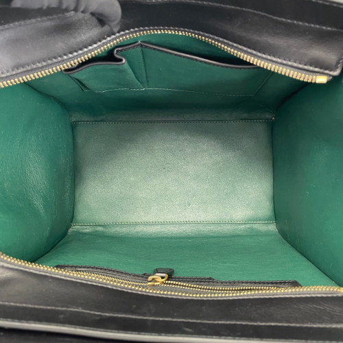 Celine Medium Luggage Phantom Calfskin Dark Green Black