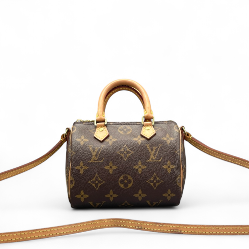 Louis Vuitton Nano Speedy Bandouliere Monogram Brown