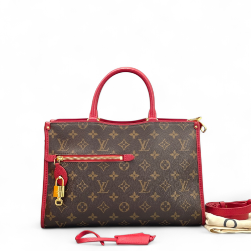 Louis Vuitton Popincourt MM Monogram Brown Red