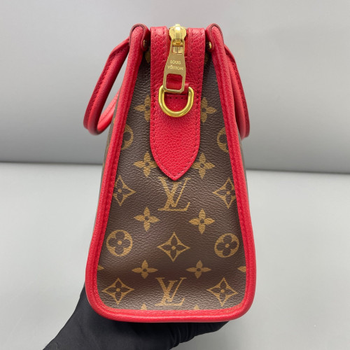 Louis Vuitton Popincourt MM Monogram Brown Red