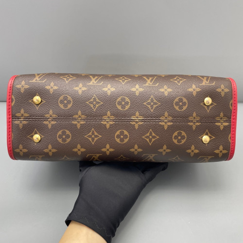 Louis Vuitton Popincourt MM Monogram Brown Red