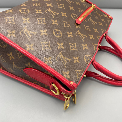 Louis Vuitton Popincourt MM Monogram Brown Red