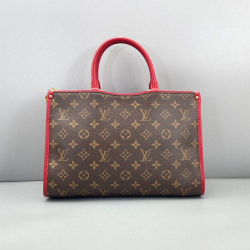 Louis Vuitton Popincourt MM Monogram Brown Red