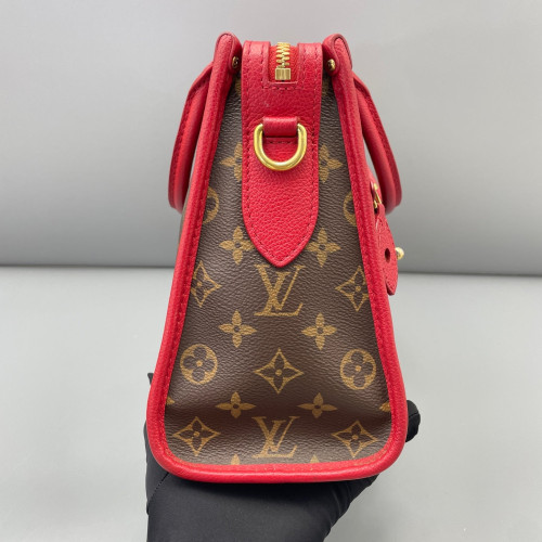 Louis Vuitton Popincourt MM Monogram Brown Red