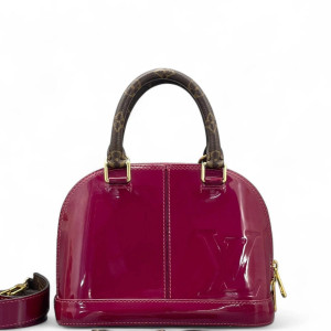 Louis Vuitton Alma BB Vernis Azalea Brown