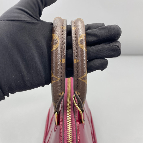 Louis Vuitton Alma BB Vernis Azalea Brown