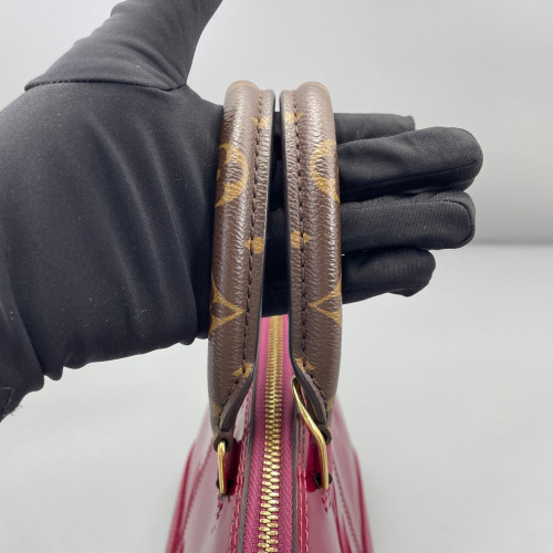 Louis Vuitton Alma BB Vernis Azalea Brown
