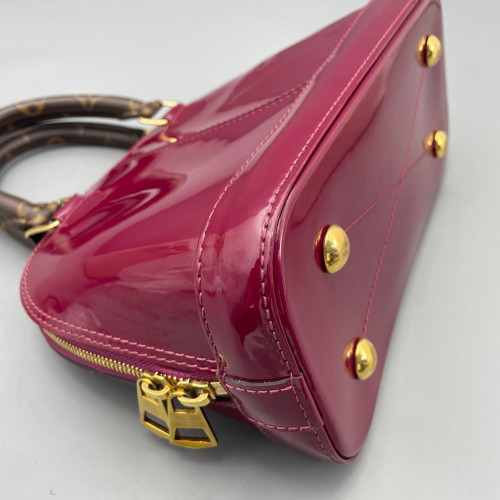 Louis Vuitton Alma BB Vernis Azalea Brown