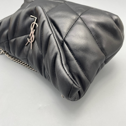 Yves Saint Laurent Toy Loulou Puffer Chain Calfskin Black