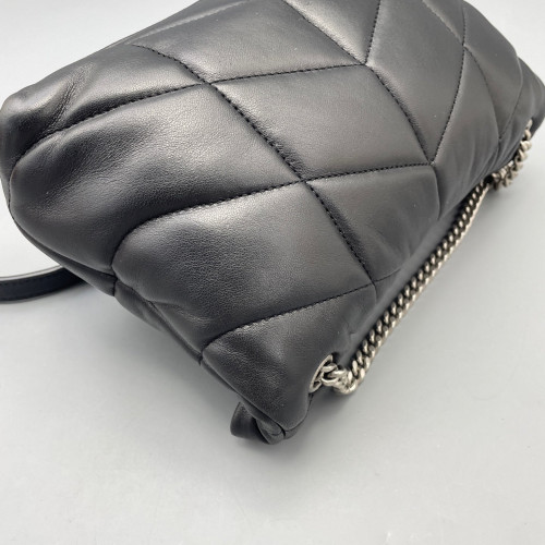Yves Saint Laurent Toy Loulou Puffer Chain Calfskin Black