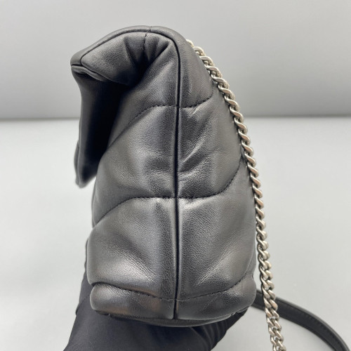 Yves Saint Laurent Toy Loulou Puffer Chain Calfskin Black