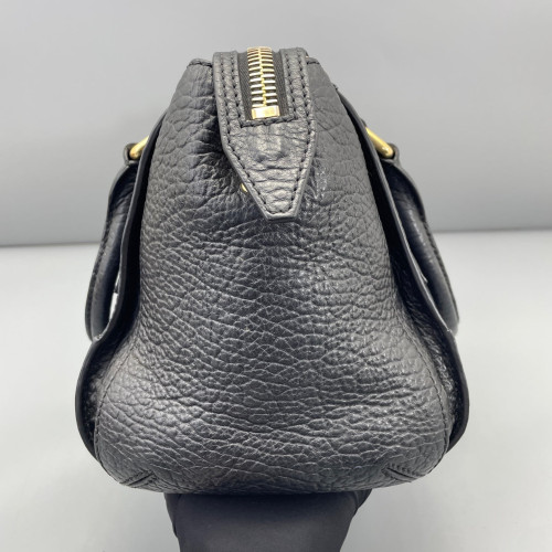 Burberry Medium Gladstone Bag Grained Calfskin Black