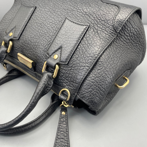Burberry Medium Gladstone Bag Grained Calfskin Black