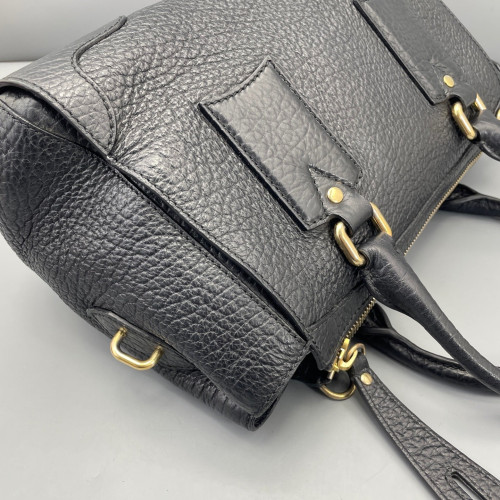 Burberry Medium Gladstone Bag Grained Calfskin Black