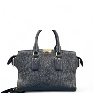Burberry Two-Way Bag Grained Calfskin Black