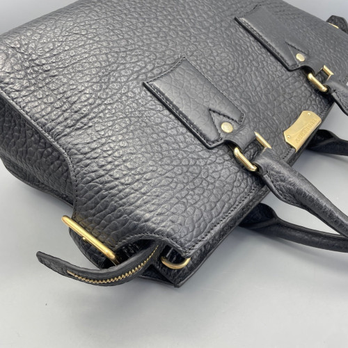 Burberry Two-Way Bag Grained Calfskin Black