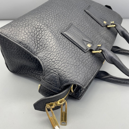 Burberry Two-Way Bag Grained Calfskin Black
