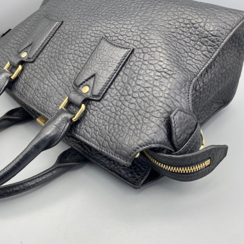 Burberry Two-Way Bag Grained Calfskin Black