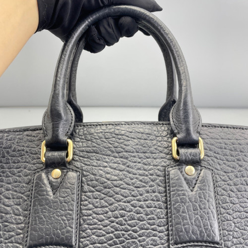 Burberry Two-Way Bag Grained Calfskin Black