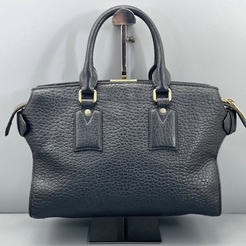 Burberry Two-Way Bag Grained Calfskin Black