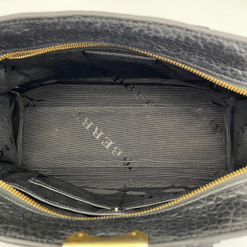 Burberry Two-Way Bag Grained Calfskin Black