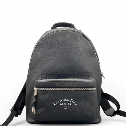 Dior Backpack Grained Calfskin Black