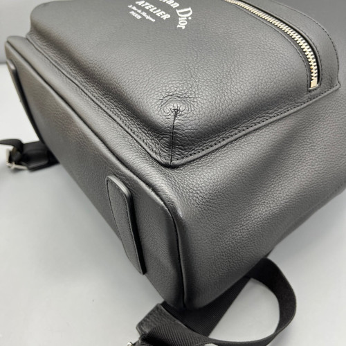 Dior Backpack Grained Calfskin Black