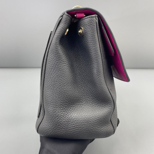 Dior Small Be Dior Flap Grained Calfskin Black Magenta Dior Small Be Dior Flap Grained Calfskin Black Magenta