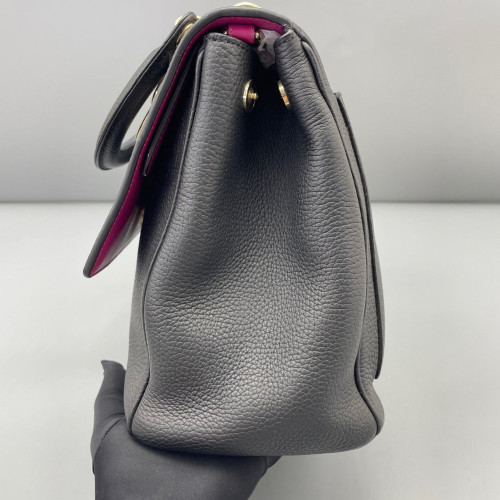 Dior Small Be Dior Flap Grained Calfskin Black Magenta Dior Small Be Dior Flap Grained Calfskin Black Magenta