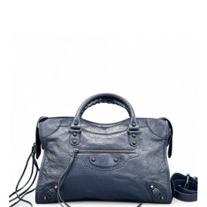 Balenciaga Medium City Arena Lambskin Dark Blue