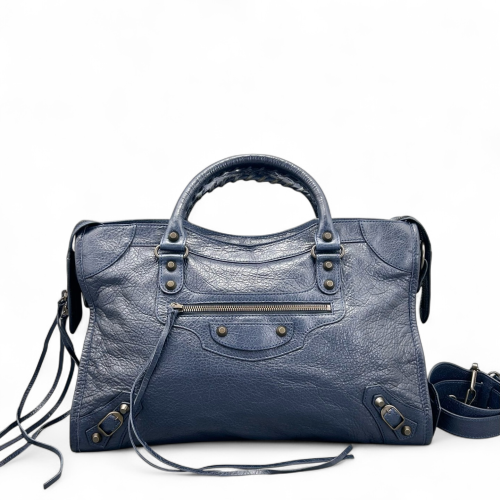 Balenciaga Medium City Arena Lambskin Dark Blue