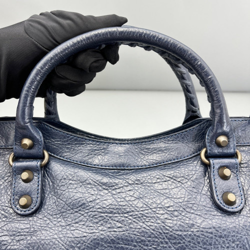 Balenciaga Medium City Arena Lambskin Dark Blue