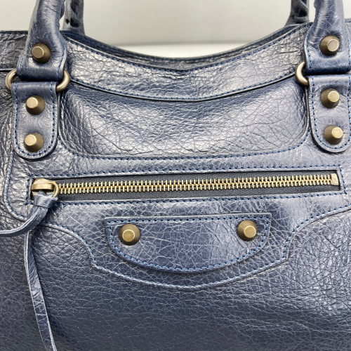 Balenciaga Medium City Arena Lambskin Dark Blue