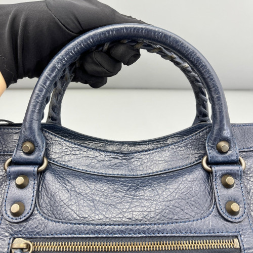 Balenciaga Medium City Arena Lambskin Dark Blue
