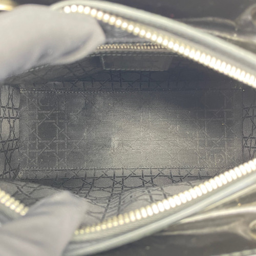 Dior Medium Lady Dior Patent Calfskin Black
