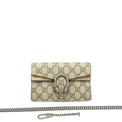 Gucci Super Mini Dionysus GG Supreme Monogram Camel