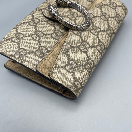 Gucci Super Mini Dionysus GG Supreme Monogram Camel