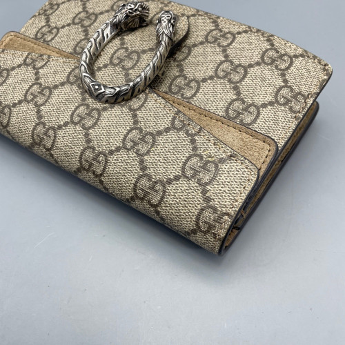 Gucci Super Mini Dionysus GG Supreme Monogram Camel