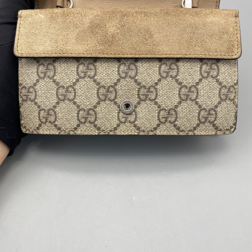 Gucci Super Mini Dionysus GG Supreme Monogram Camel