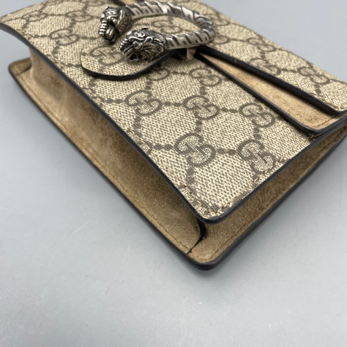 Gucci Super Mini Dionysus GG Supreme Monogram Camel