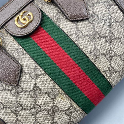 Gucci Tote Bag GG Supreme Monogram Beige Ebony