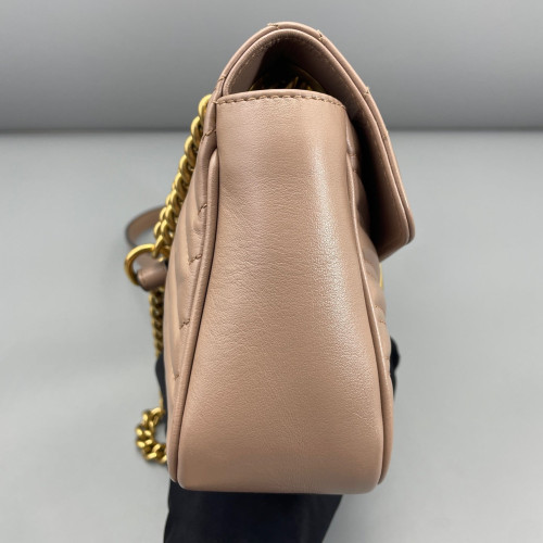 Gucci Chevron Small GG Marmont Calfskin Natural Tan Gucci Chevron Small GG Marmont Calfskin Natural Tan