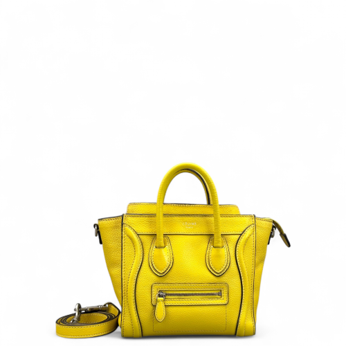 Celine Nano Luggage Calfskin Yellow