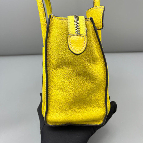 Celine Nano Luggage Calfskin Yellow