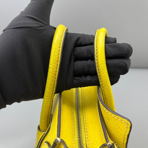 Celine Nano Luggage Calfskin Yellow