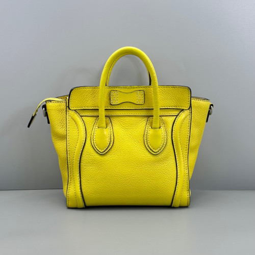 Celine Nano Luggage Calfskin Yellow