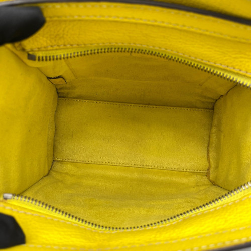 Celine Nano Luggage Calfskin Yellow