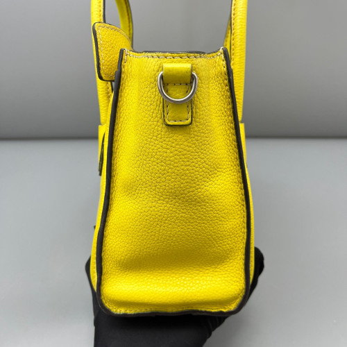 Celine Nano Luggage Calfskin Yellow