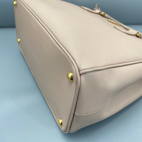 Prada Large Galleria Double Zip Tote Saffiano Calfskin Nude Pink