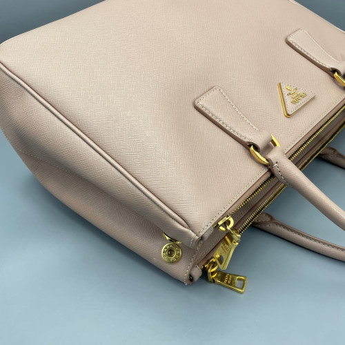 Prada Large Galleria Double Zip Tote Saffiano Calfskin Nude Pink